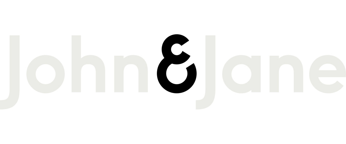 John & Jane Logo Typography Ampersand