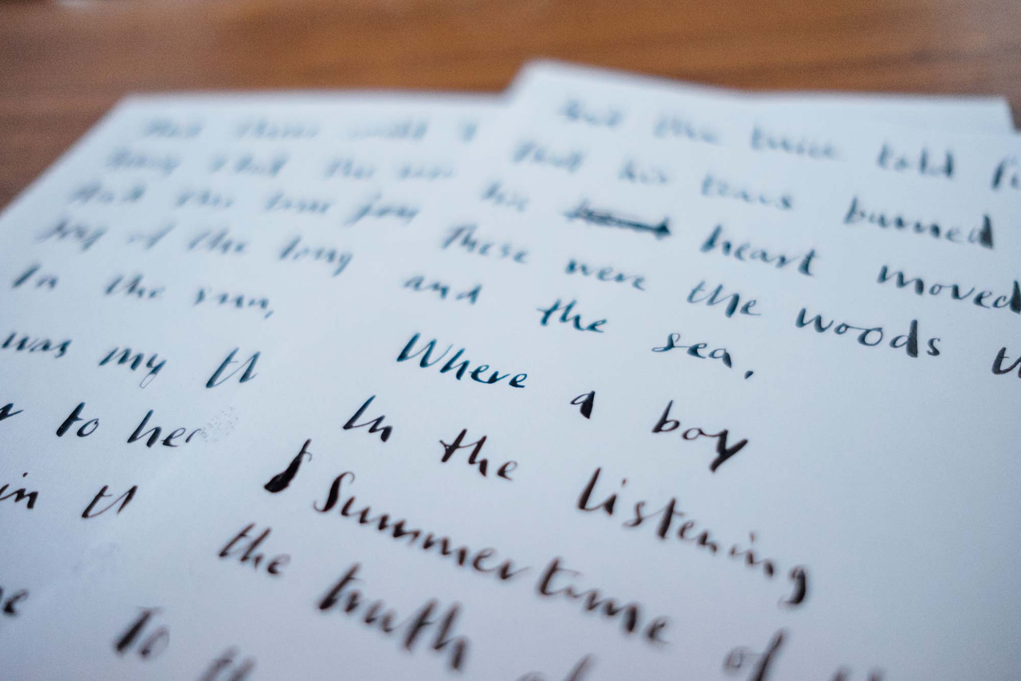 Dylan Thomas Calligraphy Typography Poem