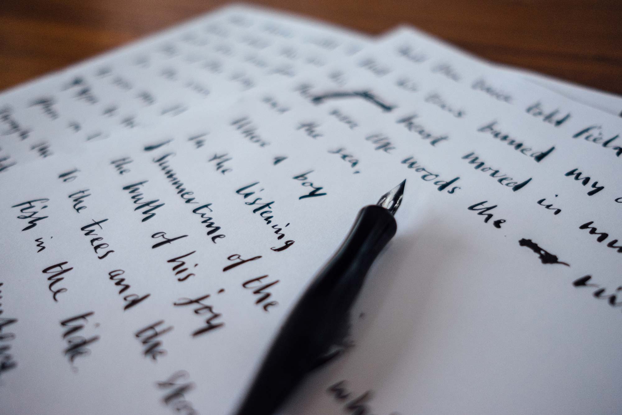Dylan Thomas Calligraphy Typography Poem