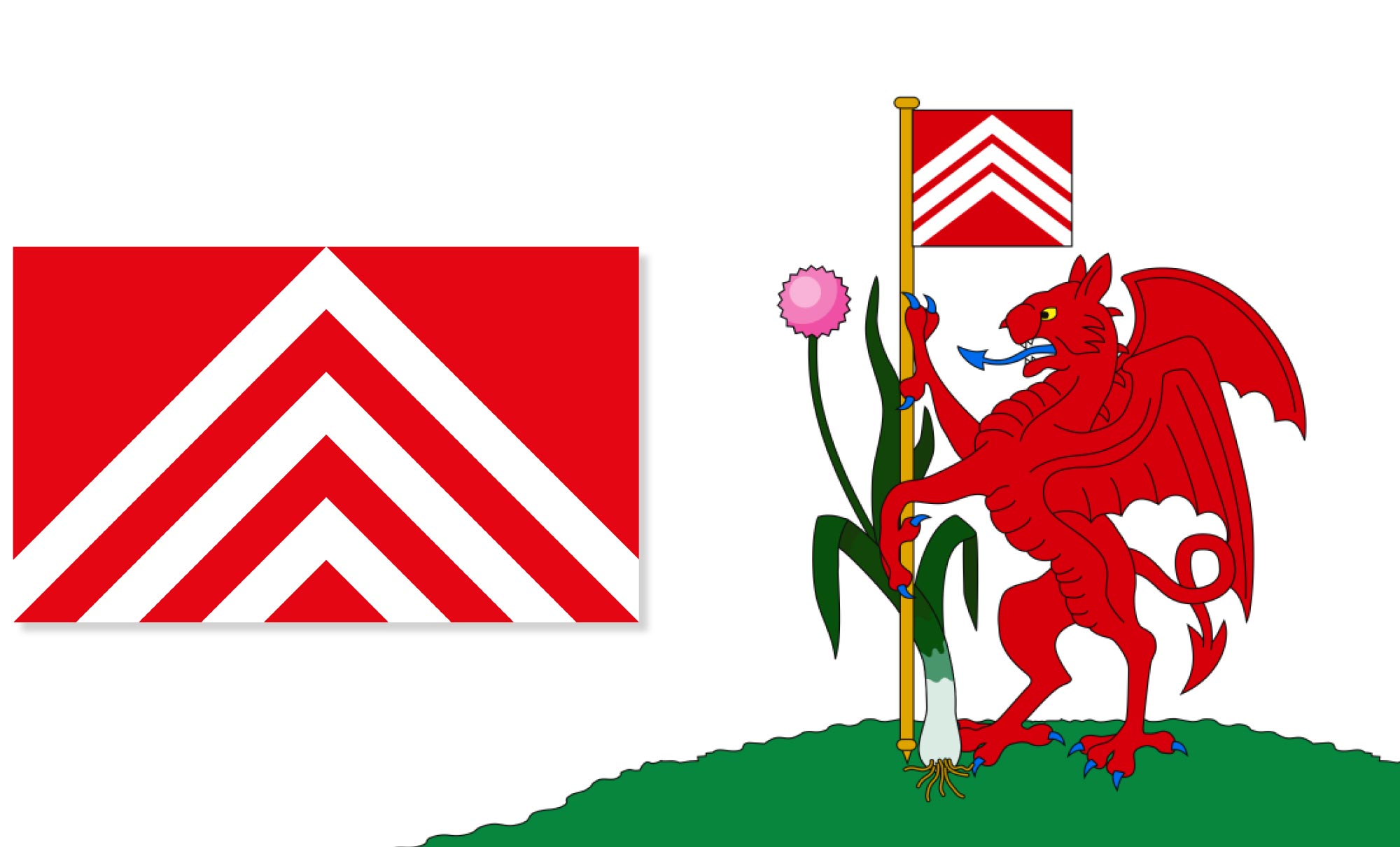 cardiff flag design wales chevron caerdydd