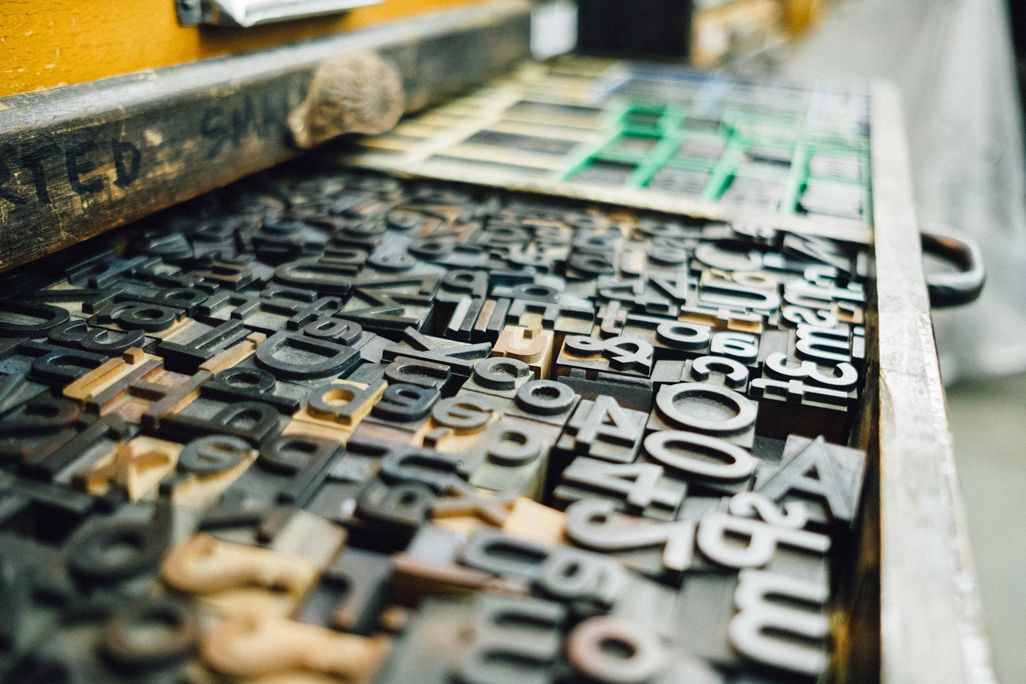 Letterpress Wood Typography Photography