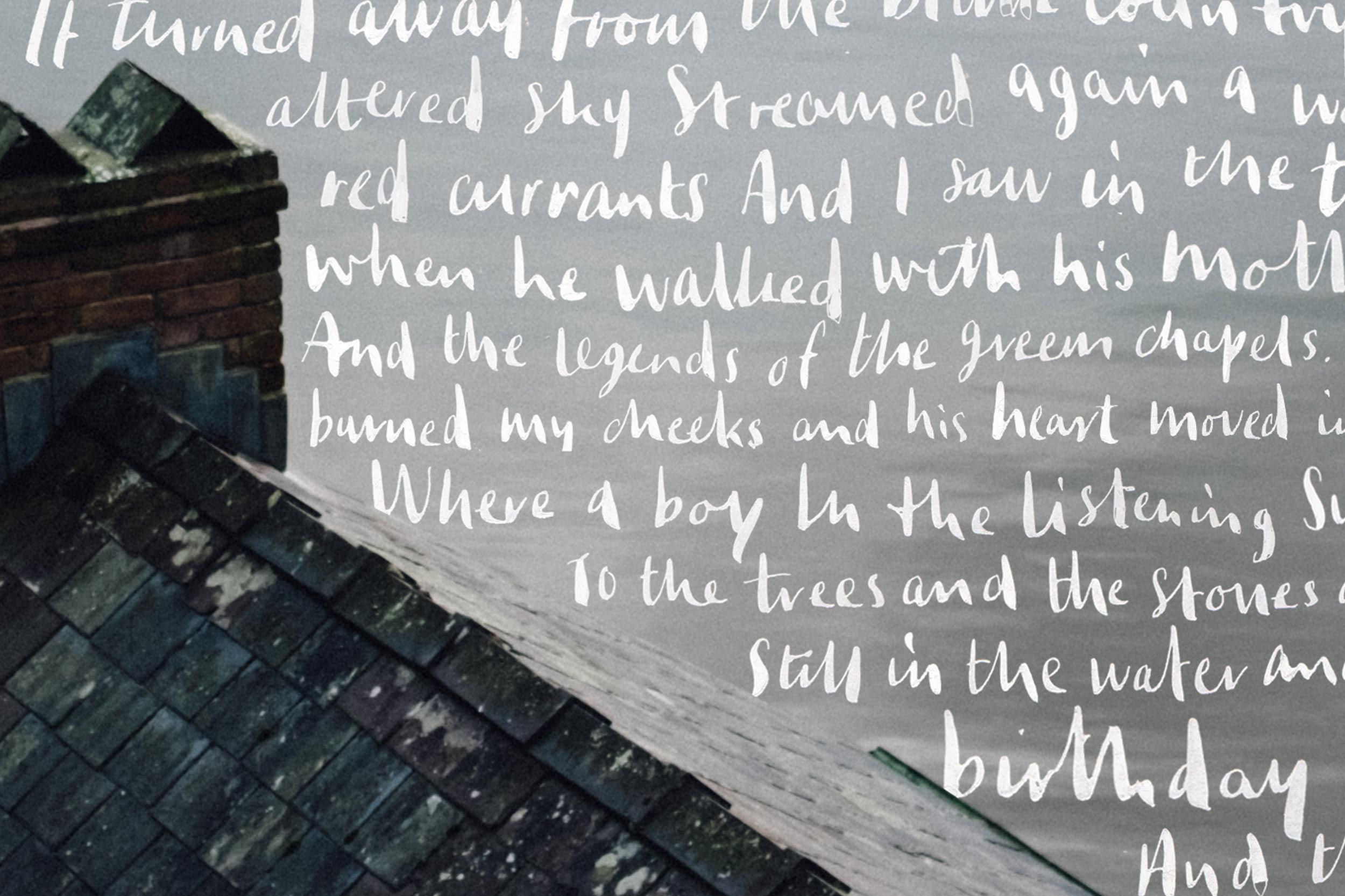 Dylan Thomas Calligraphy Typography Poem
