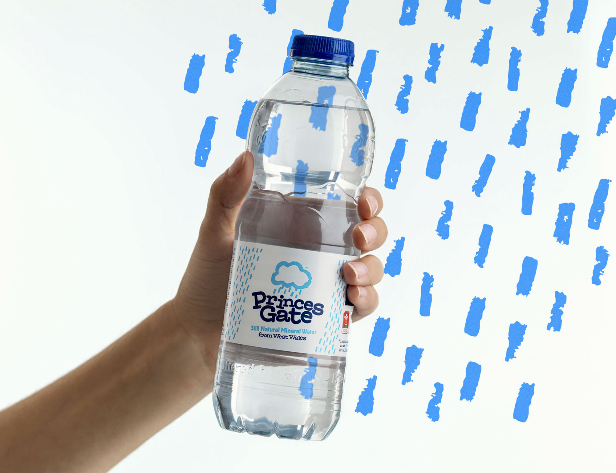 A newly designed label in use