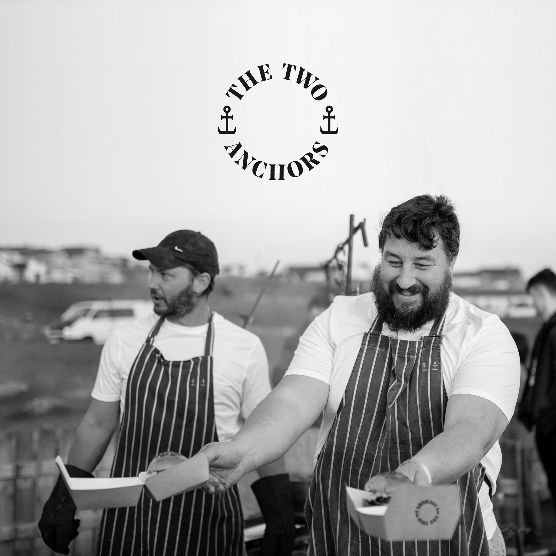 The Two Anchors Brand Branding Signage Seafood Fish Brand Graphic Design Photography Shellfish Logo Ogmore-by-Sea Wales Type Typography